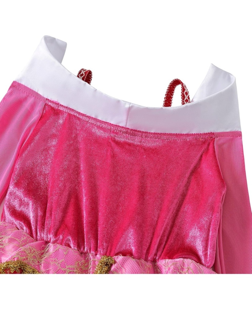 Girls' Pink and Gold Princess Costume Dress - Kids Theater Size 110 (4T) - Picture 3 of 8